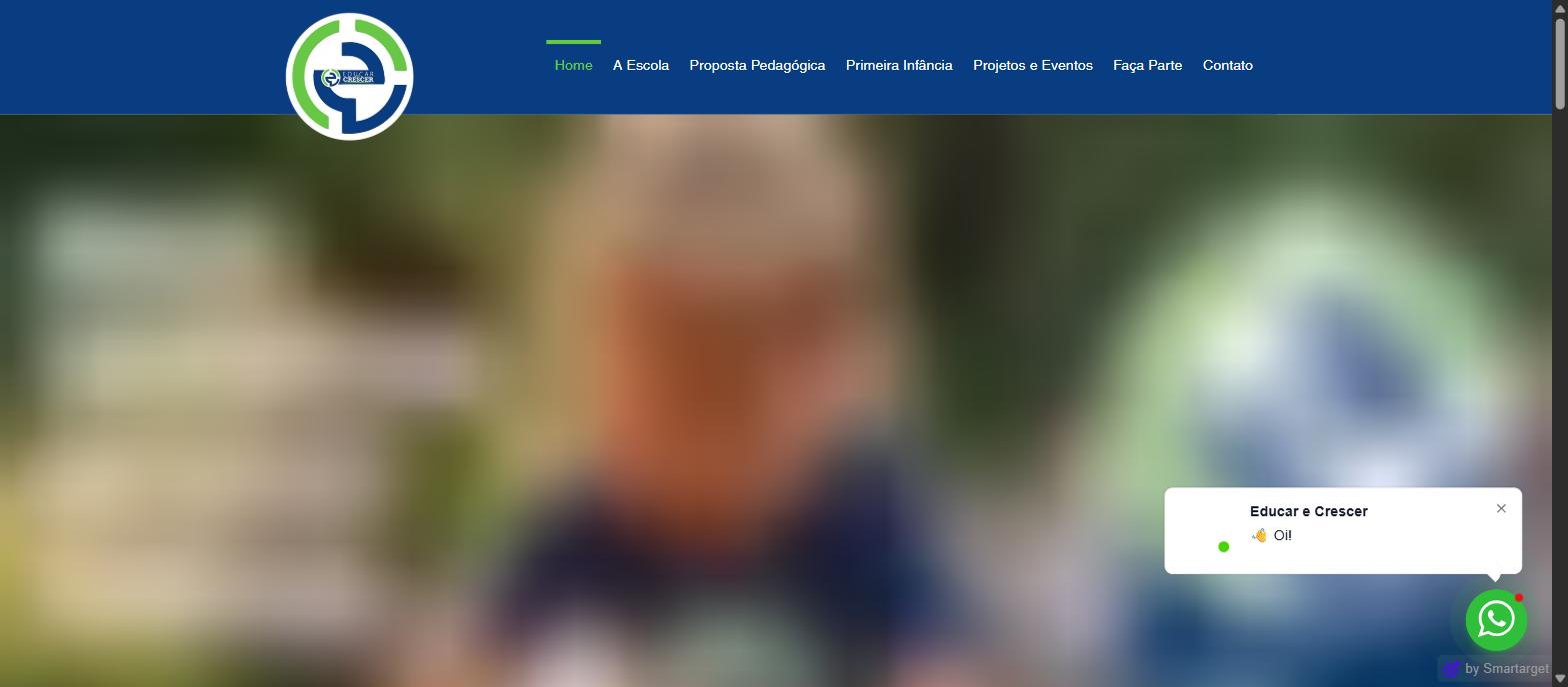 Captura da página inicial de educarecrescer.com